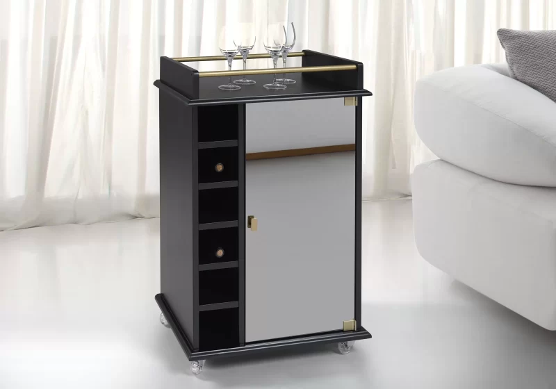 Barzinho Atlanta com Porta em Vidro Reflecta e Adega Lateral