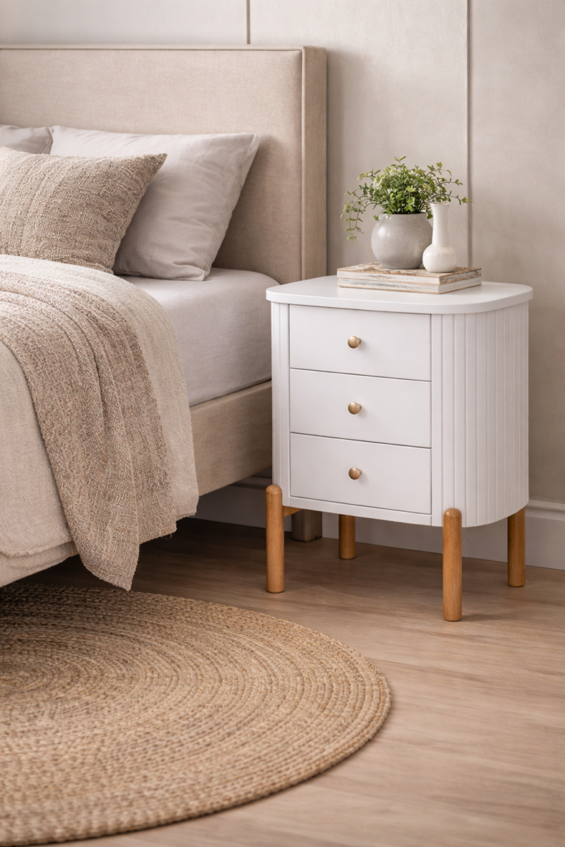 Mesa de Cabeceira 3 Gavetas – Design Moderno e Funcional