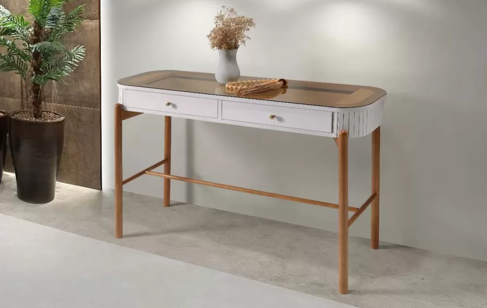 Penteadeira Aurora de Madeira Elegante para Quarto e Closet