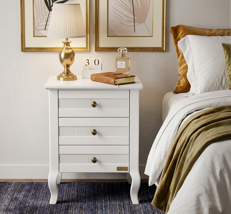 Criado Mudo Madri 3 Gavetas – Funcionalidade com Estilo para o seu Quarto