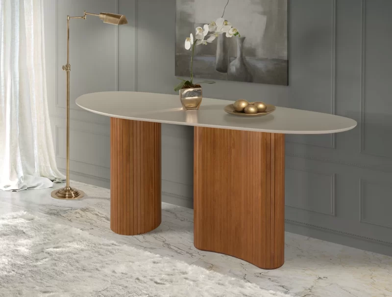 Aparador Orgânico – Design Elegante com Base Curva em Madeira