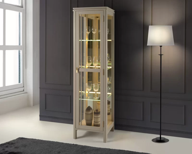 Cristaleira Serena 1 Porta – Elegância Iluminada para sua Decoração