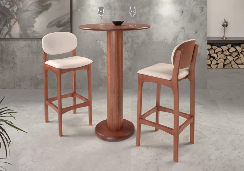 Banqueta Estilo Bistrô Aurora – Conforto e Design Compacto