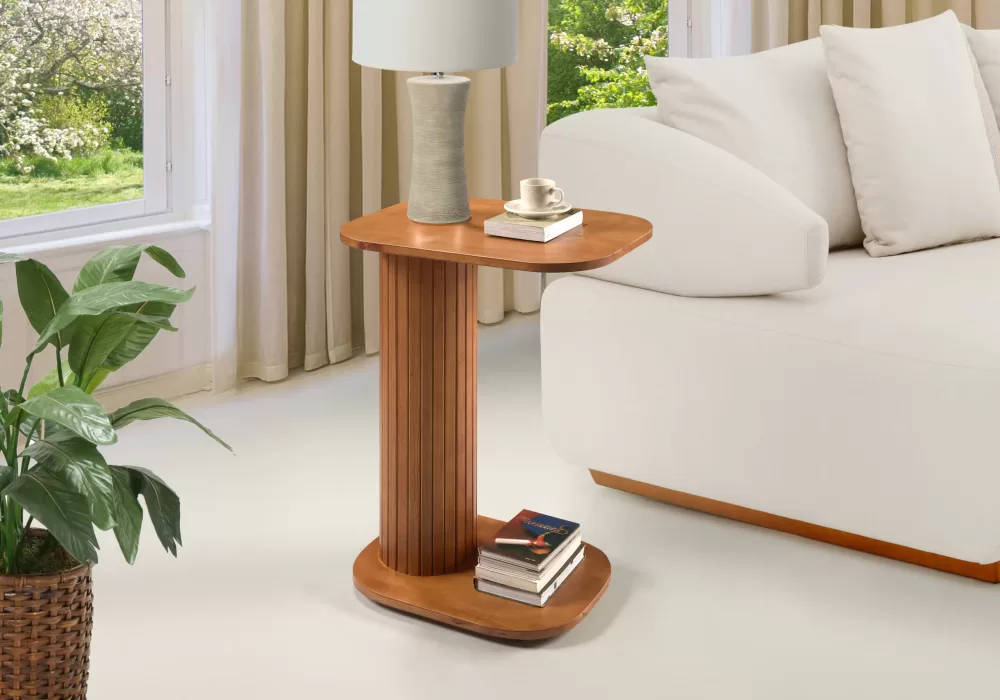 Mesa Lateral Aurora – Design Elegante e Funcionalidade para sua Sala