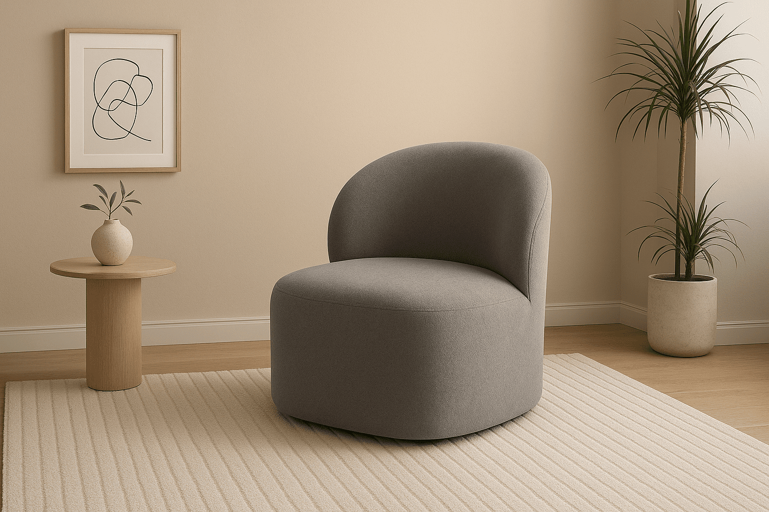 Poltrona e Puff Living – Estofado Moderno e Confortável - Imagem 2